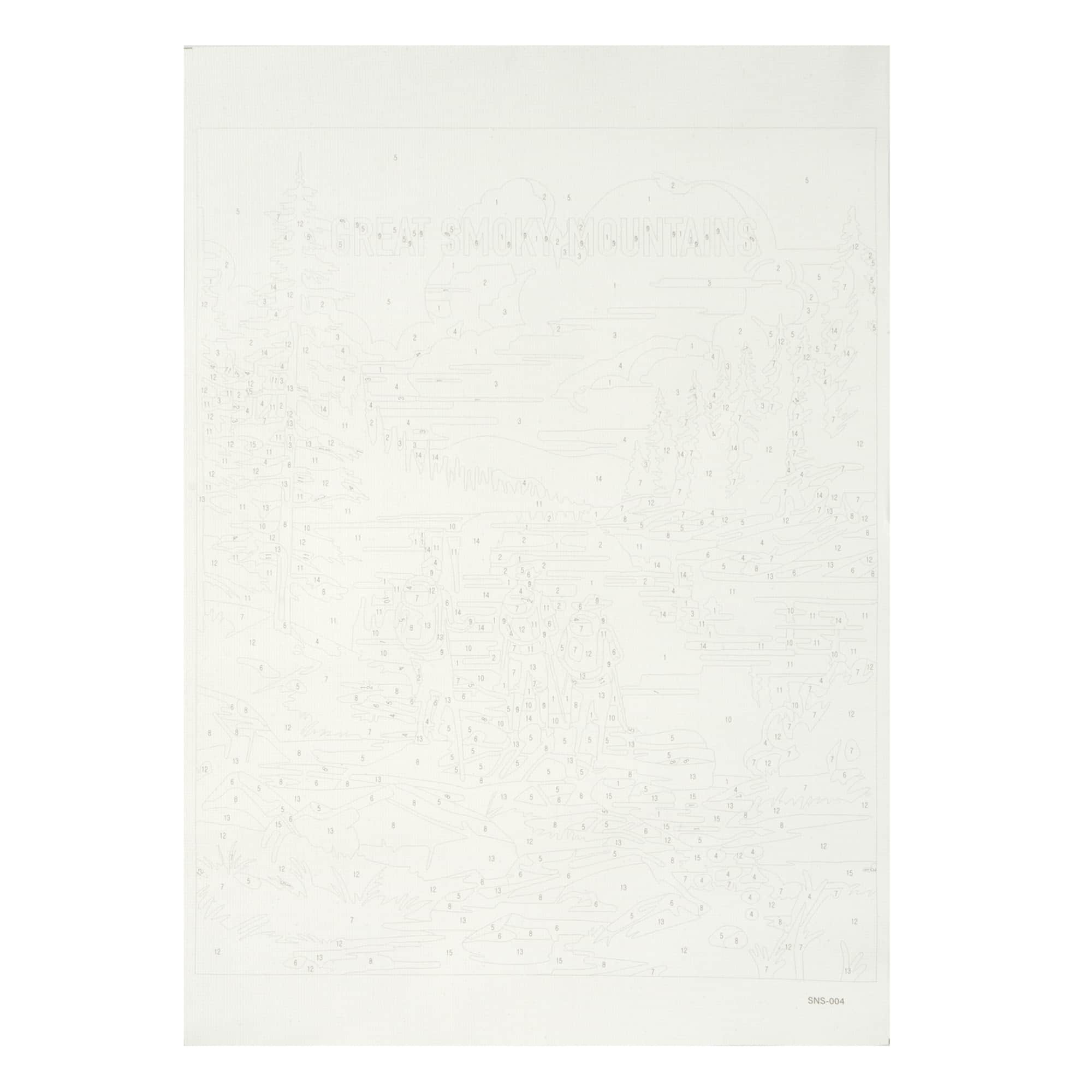 8" x 10" Great Smoky Mountains Paint-by-Number Kit with Wood Display Hanger by Artist's Loft®